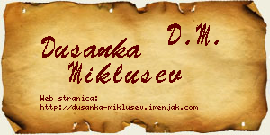 Dušanka Miklušev vizit kartica